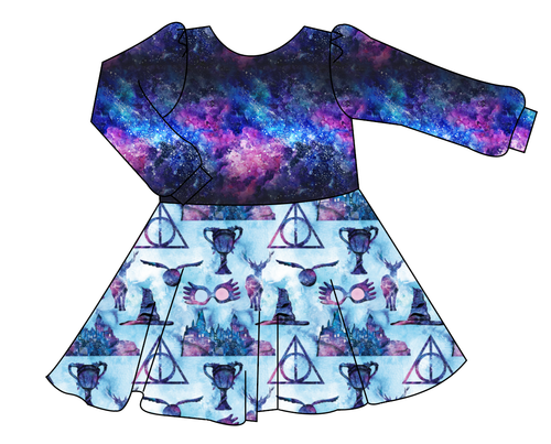 Midnight At Hogwarts Prairie Dress