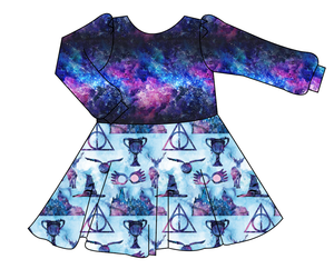 Midnight At Hogwarts Prairie Dress