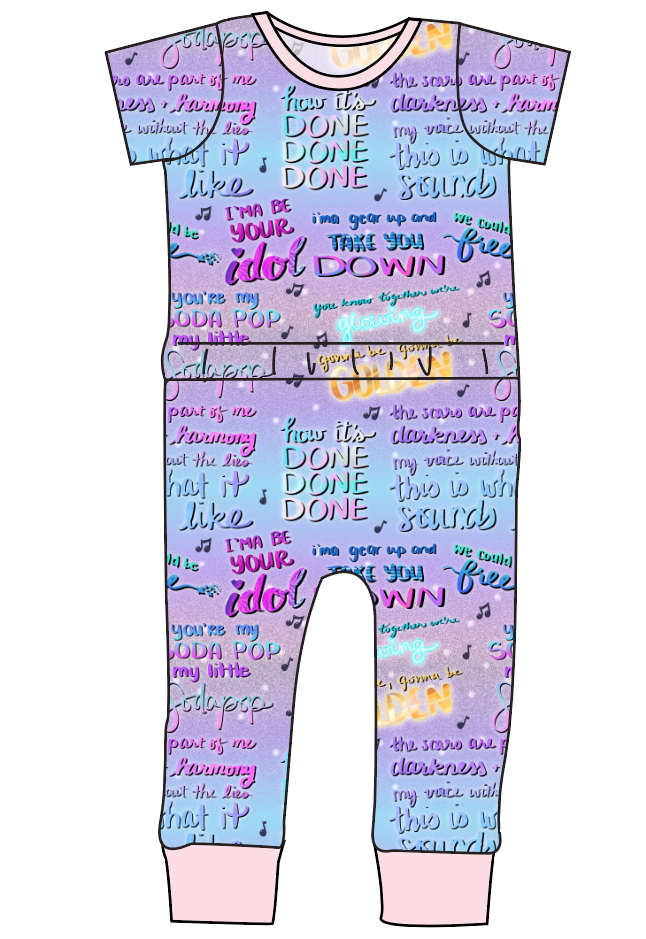 Soundtrack Favs Bennett Pants and Shorts Length T-Shirt Romper