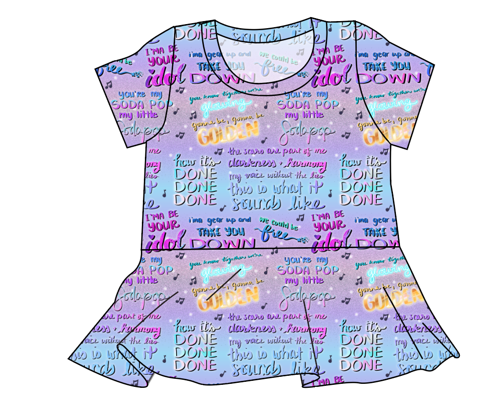 Soundtrack Favs Ladies' Peplum Top