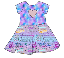 Load image into Gallery viewer, Soundtrack Favs Molly Heart Back Twirly Dress