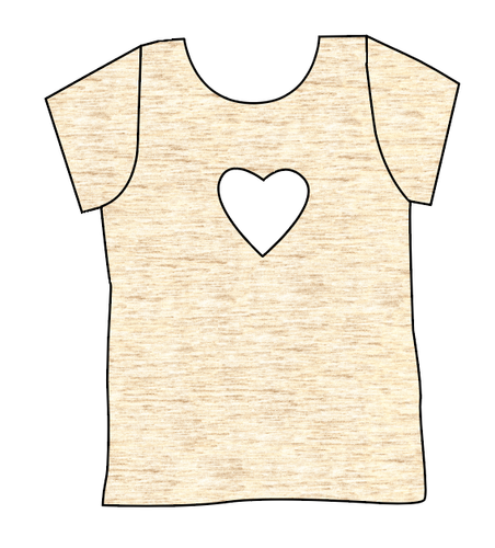 Simply Solids Cambria Heart Back Tee