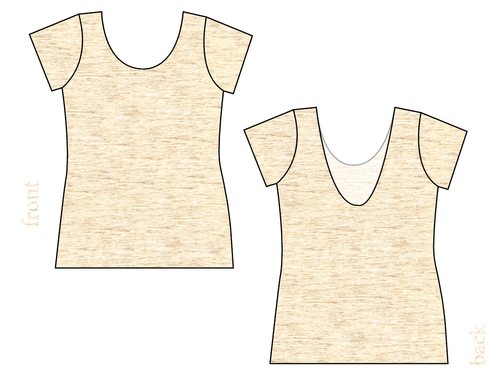 Simply Solids Ladies' Low Back Ballerina Tee