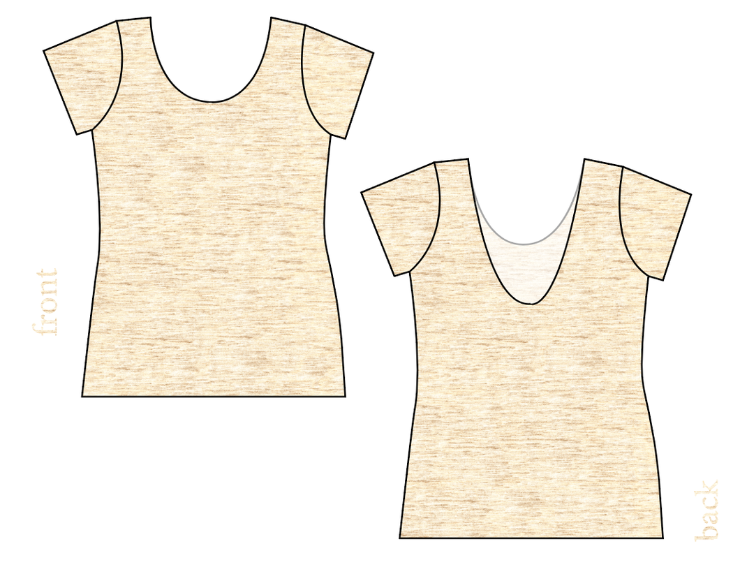 Simply Solids Ladies' Low Back Ballerina Tee