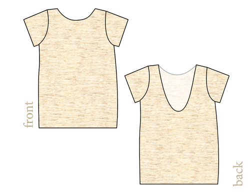 Simply Solids Low Back Ballerina Tee