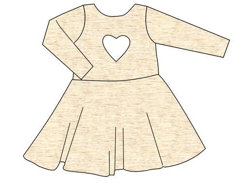 Simply Solids Molly Heart Back Twirly Dress