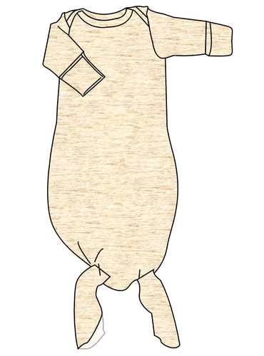 Simply Solids Newborn Knotted Gown