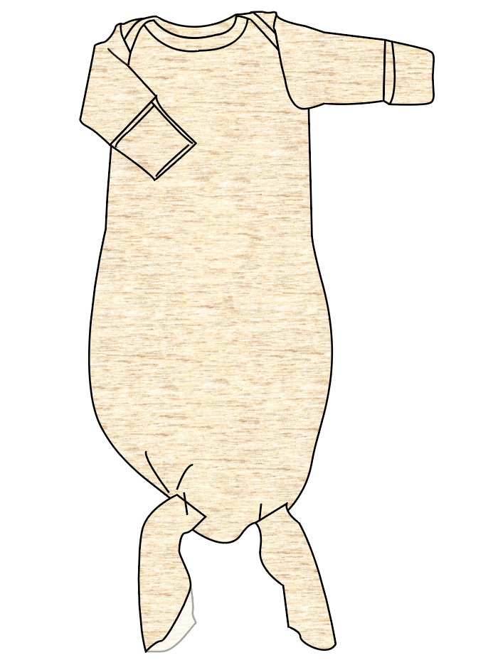 Simply Solids Newborn Knotted Gown