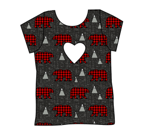 Buffalo Bears Cambria Heart Back Tee