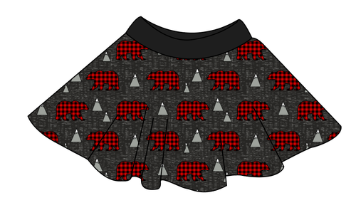 Buffalo Bears Circle Skirt