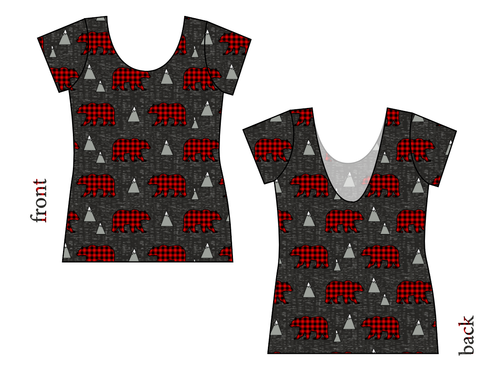 Buffalo Bears Ladies' Low Back Ballerina Tee