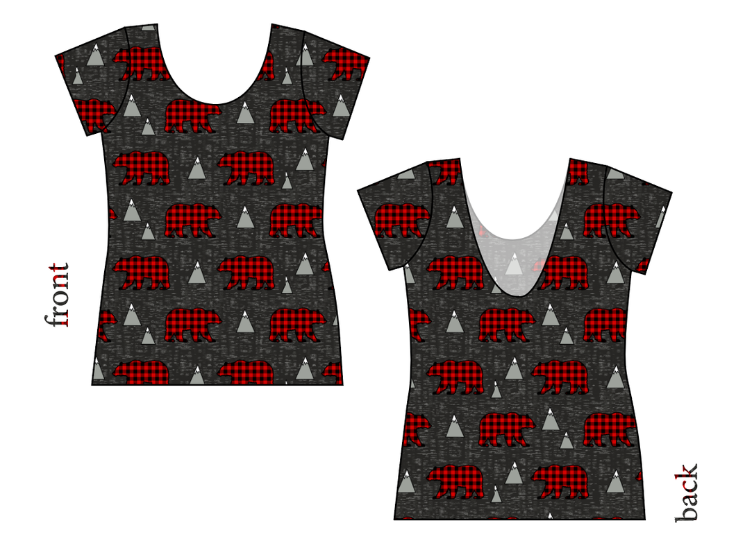 Buffalo Bears Ladies' Low Back Ballerina Tee