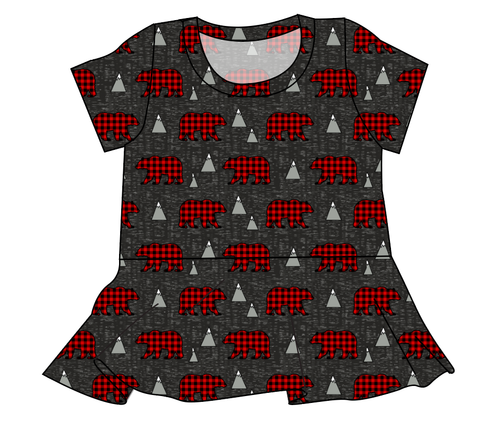 Buffalo Bears Ladies' Peplum Top