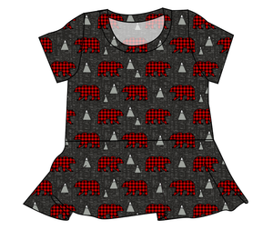 Buffalo Bears Ladies' Peplum Top