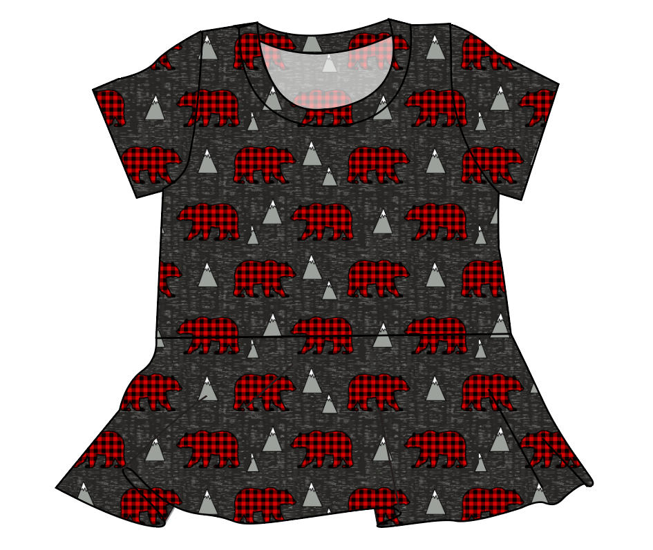 Buffalo Bears Ladies' Peplum Top