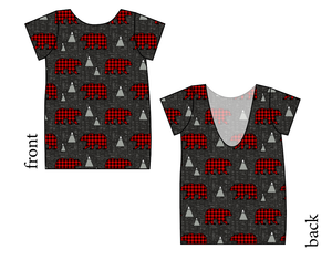 Buffalo Bears Low Back Ballerina Tee
