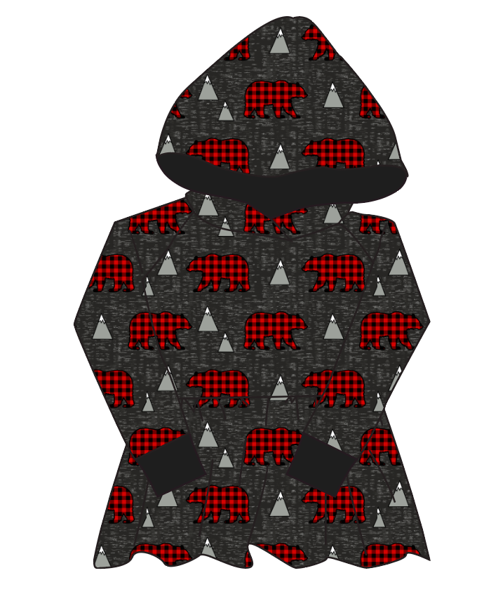Buffalo Bears Peplum Hoodie (or Crewneck)
