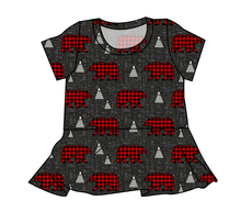 Load image into Gallery viewer, Buffalo Bears Peplum Top
