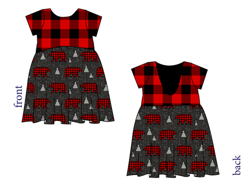 Buffalo Bears Low Back Dress