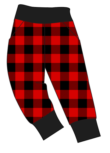 Buffalo Plaid Basic Joggers And Jogger Shorts