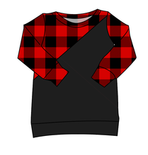 Load image into Gallery viewer, Buffalo Plaid Classic Hoodie (or Crewneck)