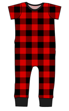 Load image into Gallery viewer, Buffalo Plaid Emmett Pants And Shorts T-Shirt Romper