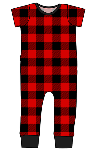 Buffalo Plaid Emmett Pants And Shorts T-Shirt Romper