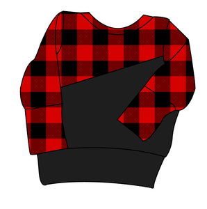Buffalo Plaid Grow With Me Hoodie (or Crewneck)