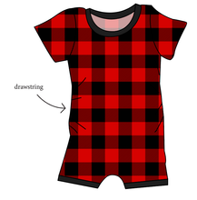 Load image into Gallery viewer, Buffalo Plaid Grow With Me Pants And Shorts Romper