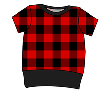 Load image into Gallery viewer, Buffalo Plaid Grow With Me Tee