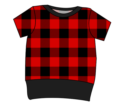 Buffalo Plaid Grow With Me Tee