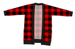 Buffalo Plaid Ladies' Grandpa Cardigan
