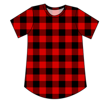 Load image into Gallery viewer, Buffalo Plaid Ladies&#39; Relaxed Tee