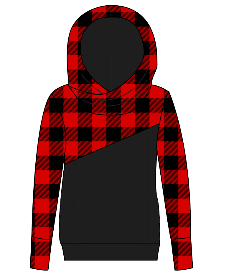 Buffalo Plaid Ladies Hoodie