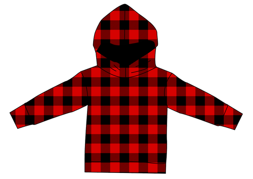 Buffalo Plaid Ladies Oversized Hoodie