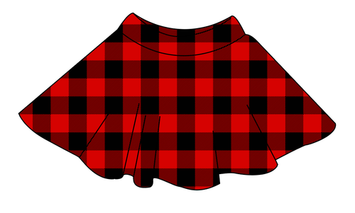 Buffalo Plaid Ladies' Circle Skirt