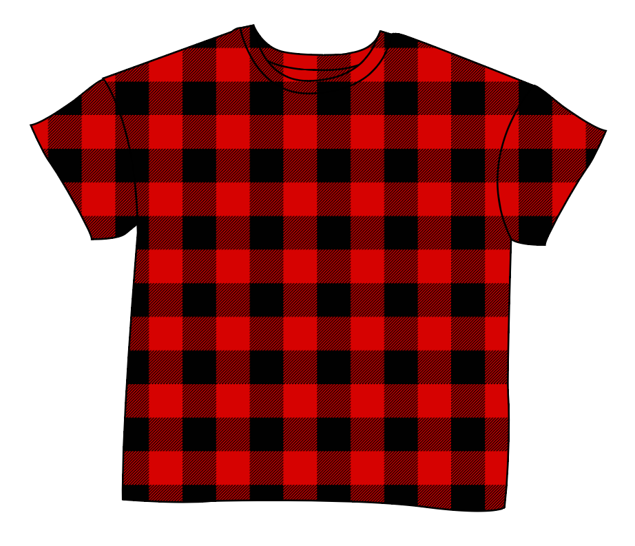 Buffalo Plaid Ladies' Oversized Tee