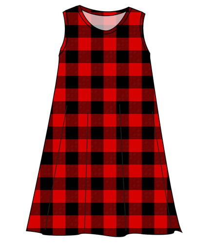 Buffalo Plaid Ladies' Swing Dress