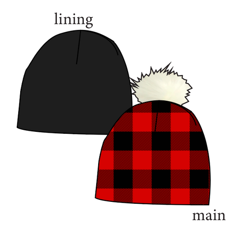 Buffalo Plaid Slouchy Beanie (Reversible!)