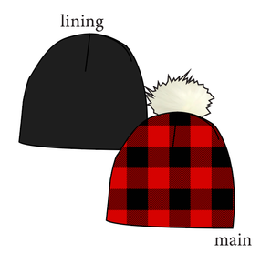 Buffalo Plaid Slouchy Beanie (Reversible!)