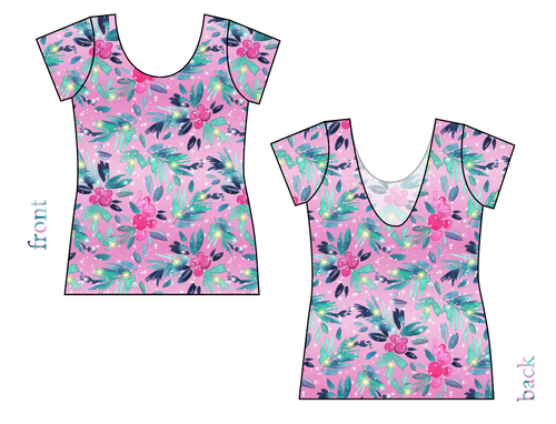 Cupcake Greenery Ladies' Low Back Ballerina Tee