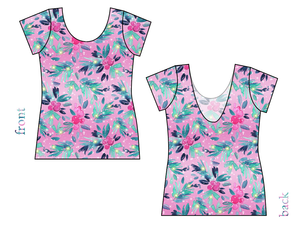 Cupcake Greenery Ladies' Low Back Ballerina Tee