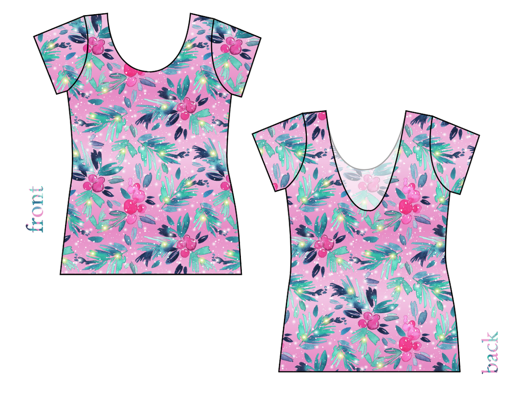 Cupcake Greenery Ladies' Low Back Ballerina Tee