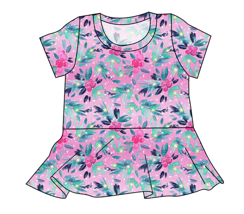 Cupcake Greenery Ladies' Peplum Top