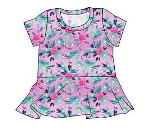 Cupcake Greenery Ladies' Peplum Top