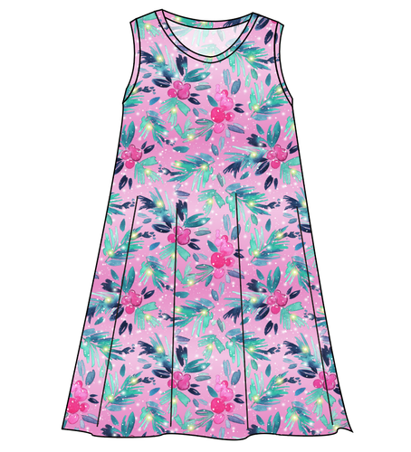 Cupcake Greenery Ladies' Swing Dress