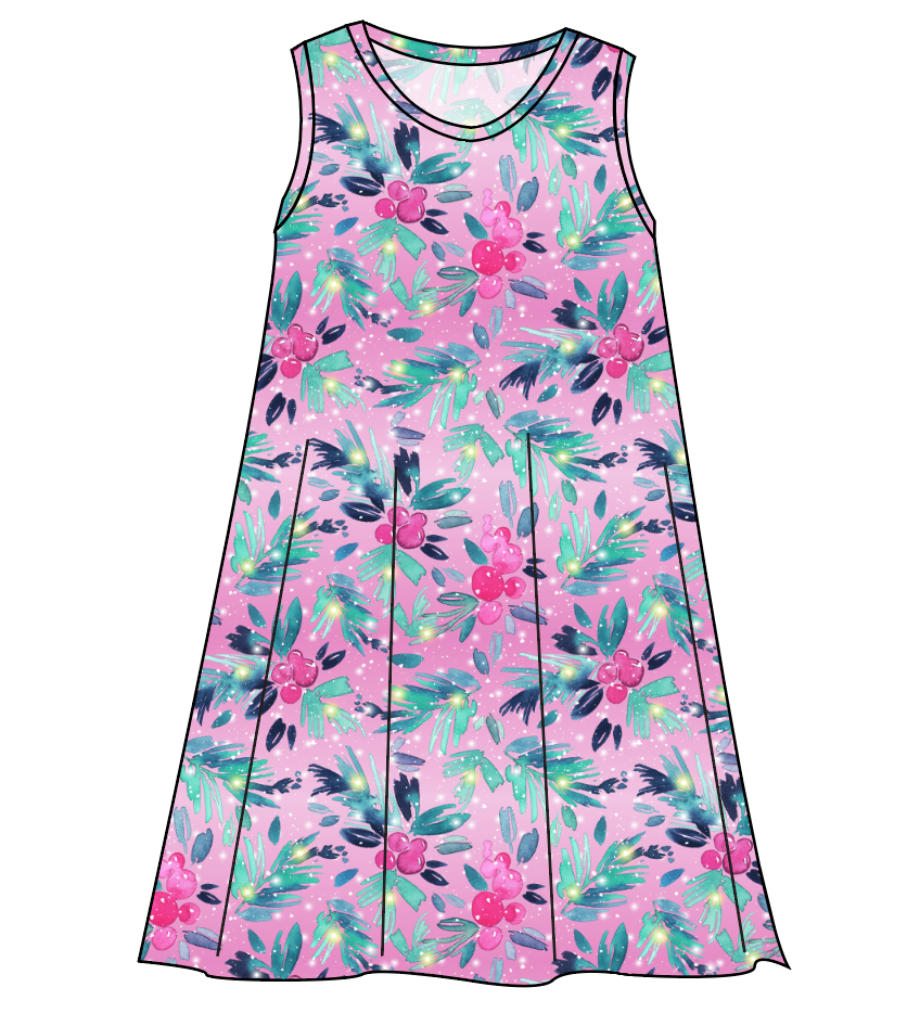 Cupcake Greenery Ladies' Swing Dress