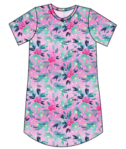 Cupcake Greenery Ladies' T-Shirt Dress