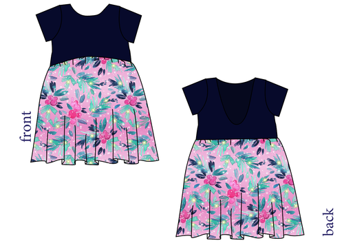 Cupcake Greenery Low Back Dress