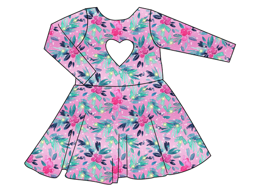 Cupcake Greenery Molly Heart Back Twirly Dress